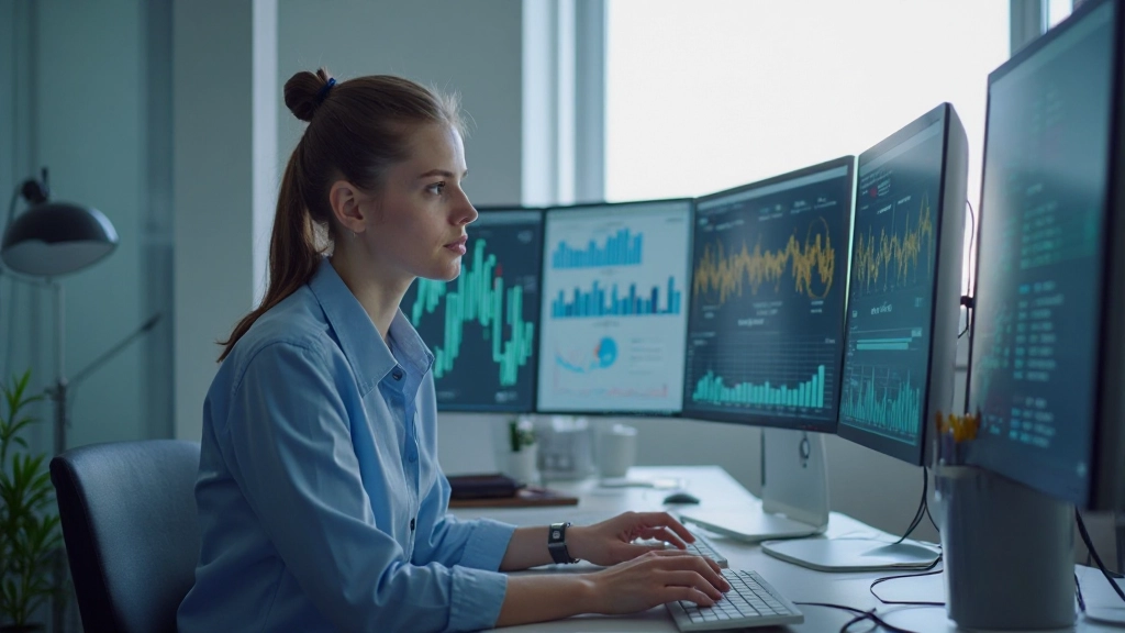 Профессионал работает с цифровыми инструментами на современном рабочем месте